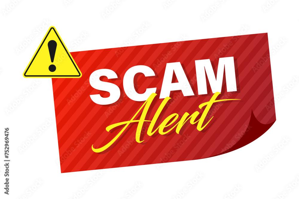 Poster scam alert concept illustration hacker attack and web security phishing scam network and internet se