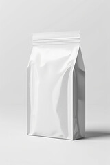 A white color mock-up of product packaging with no text, label and icon