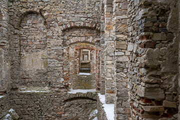 Ruins of the medieval castle of Krzyztopor, Poland - obrazy, fototapety, plakaty