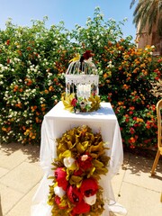 wedding bouquet in a garden