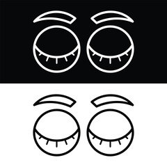 Cartoon eyes icon design, illustration design