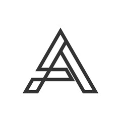 Letter A logo design vector with template element modern concept