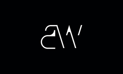BW, WB, B, W, Abstract Letters Logo Monogram