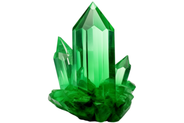 emerald blue crystal PNG precious emerald Green rock isolated on transparent background - natural treasure rock - gem mineral advertising concept