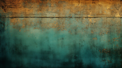 Blue and gold abstract grunge textures on a modern artistic backdrop