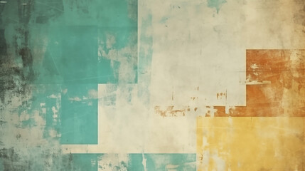 Naklejka premium Abstract grunge artwork featuring modern textures and a palette of earth tones