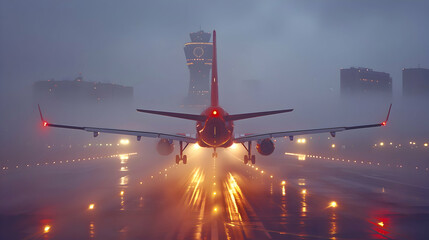 Airplane  - bad weather landing