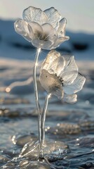 Decorative ice flowers