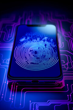 Fingerprint reader on a smartphone screen