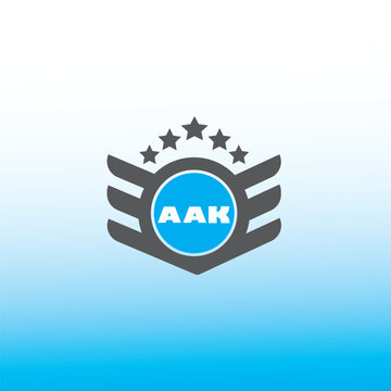 AAK letter logo vector design  blue an white gradient color background AAK letter logo - icon design
