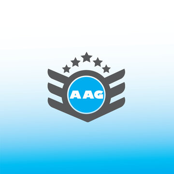 AAG letter logo vector design  blue an white gradient color background AAG letter logo - icon design
