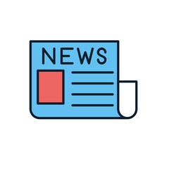 Newspaper related vector icon. Isolated on white background. Vector illustration