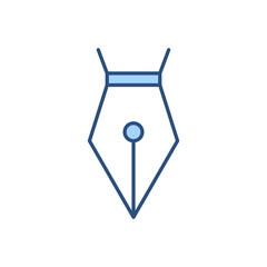 Nib related vector icon. Isolated on white background. Vector illustration