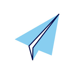 Paper Airplane related vector icon. Isolated on white background. Vector illustration