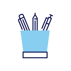 Pencil Stand related vector icon. Isolated on white background. Vector illustration