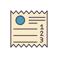 Sales Receipt related vector icon. Isolated on white background. Vector illustration