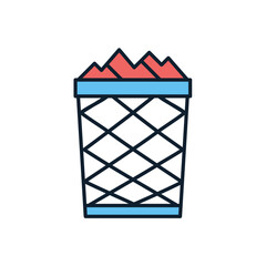 Trash Bin related vector icon. Isolated on white background. Vector illustration