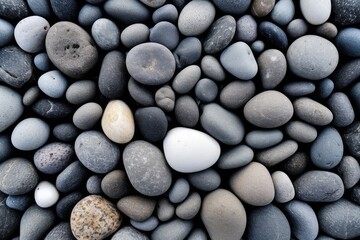 Fototapeta na wymiar Smooth River Rocks and Pebbles Texture Background