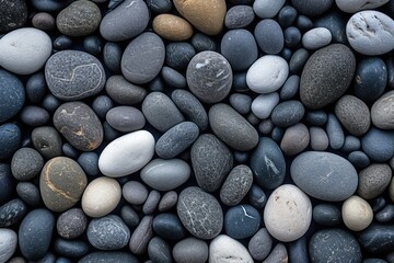Smooth Pebble Stones of Various Colors - obrazy, fototapety, plakaty