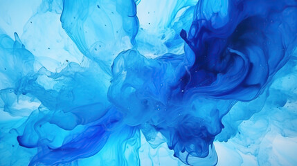 abstract smoke blue background with water generative ai