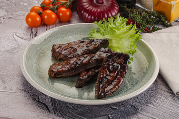Grilled diet beef liver steak
