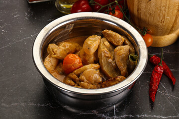 Thai Tom yum soup with chicken