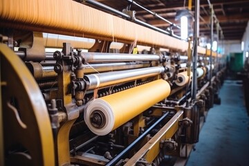Textile Factory Production Line with Rolling Fabric