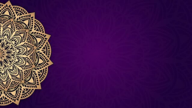 Luxury mandala background with golden arabesque pattern Arabic Islamic east style. Ramadan Style Decorative mandala. Mandala for your video background element.	