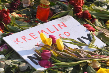 Blumen zum Gedenken an Alexej Navalny