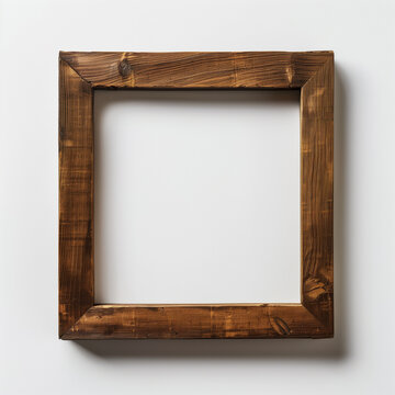 Front Shot of Simple Thin Stiles Dark Wooden Frame Mock-Up