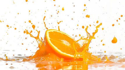 Fresh orange juice is a healthy and delicious way to start your day. This image shows a juicy orange bursting with flavor.