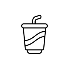 Soft drink outline icons, minimalist vector illustration ,simple transparent graphic element .Isolated on white background