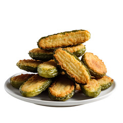 Fried Pickles image isolated on a transparent background PNG photo