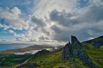 Naklejka premium Ile de Skye, Ecosse, Old Man of Storr,