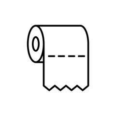 Tissue paper outline icons, minimalist vector illustration ,simple transparent graphic element .Isolated on white background