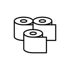 Tissue paper outline icons, minimalist vector illustration ,simple transparent graphic element .Isolated on white background