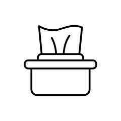 Tissue paper outline icons, minimalist vector illustration ,simple transparent graphic element .Isolated on white background