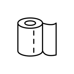 Tissue paper outline icons, minimalist vector illustration ,simple transparent graphic element .Isolated on white background