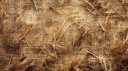 Beige straw carpet for texture or background. Texture background Dry grass collected in the mat. - obrazy, fototapety, plakaty