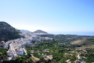 Fototapeta na wymiar panorama view of the white village, Frigiriana