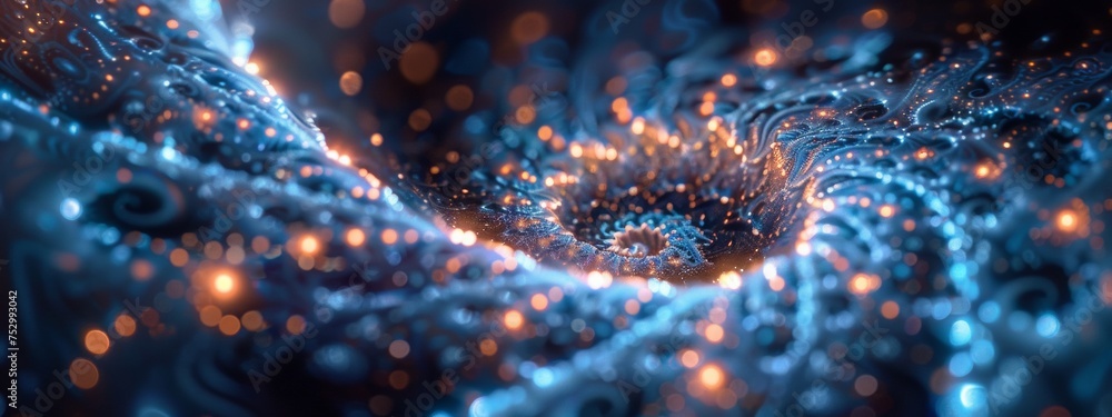 Wall mural teleporting through a quasar to a new universe