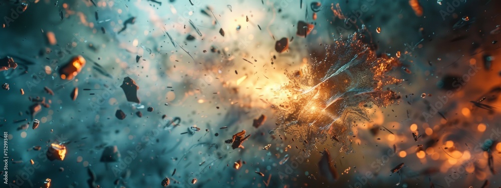 Poster teleporting through a quasar to a new universe