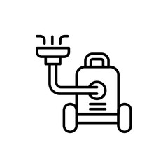 Vacuum Cleaner outline icons, minimalist vector illustration ,simple transparent graphic element .Isolated on white background