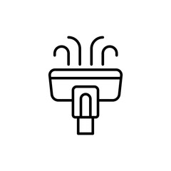 Vacuum Cleaner outline icons, minimalist vector illustration ,simple transparent graphic element .Isolated on white background