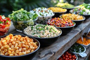 Obraz premium served table food party professional advertising food photography