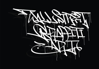 WALL STREET GRAFFITI ART word graffiti tag style