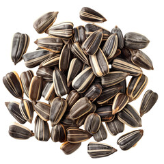 A Pile of Sunflower Seeds - Transparent background, Cut out