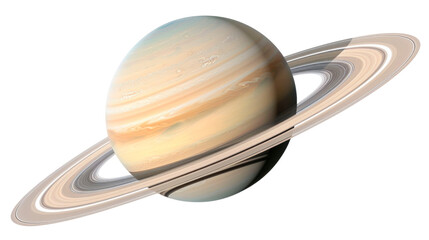 Saturn and Its Rings - Transparent background, Cut out