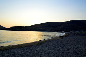 seascape at dusk - Thanos beach, Lemnos island, Greece, Aegean sea