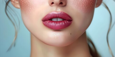 Discover the mesmerizing world of lip makeup in a flawless closeup. Concept Makeup Trends, Close-up Shots, Lip Art, Beauty Photography, Glamour Makeup
